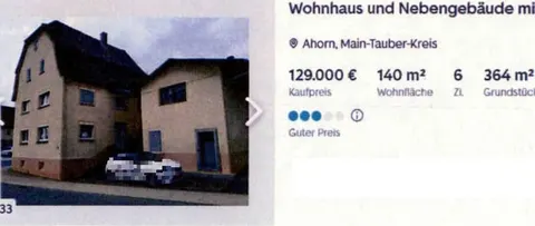 1/2 Anteil an ehemaliger Gaststätte mit Nebengebäude